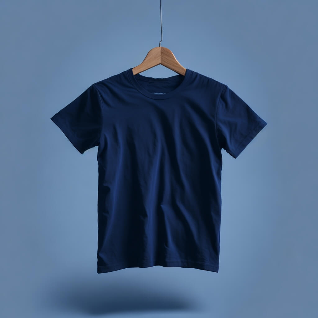 Camiseta azul flotando en el cielo